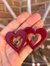 Load image into Gallery viewer, Open Frame Heart Charm Hooks
