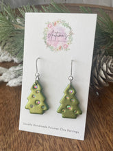 Load image into Gallery viewer, Green Shimmer Tree Hooks (3 options)
