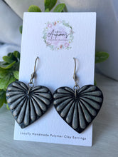 Load image into Gallery viewer, Black &amp; Silver Scalloped Hearts
