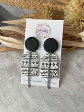 Load image into Gallery viewer, Black &amp; White Arch Stud Dangles
