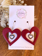 Load image into Gallery viewer, Open Frame Heart Charm Hooks
