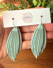 Load image into Gallery viewer, Sea Blue Ear Wire Hoops

