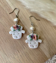 Load image into Gallery viewer, Easter Lamb W/ Pearl Hooks
